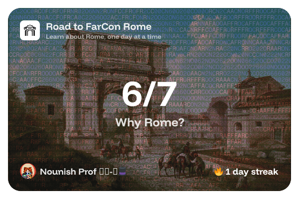 Road to FarCon Rome — Why Rome?
