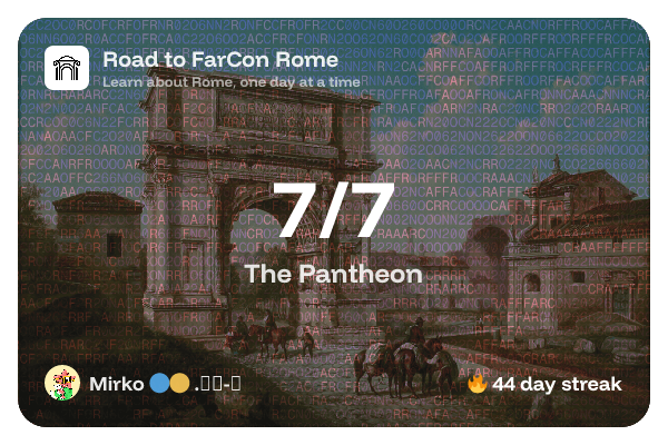 Road to FarCon Rome — The Pantheon